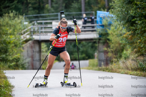 11.09.2021, xkvx, Biathlon Deutsche Meisterschaften Arber, Sprint Damen, v.l. Luise Born (Germany)  