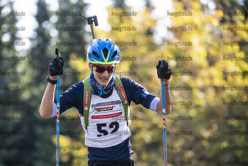 01.10.2021, xkvx, Biathlon, Deutschlandpokal Altenberg, Sprint - maennlich, v.l. Michael Palicka (Germany)