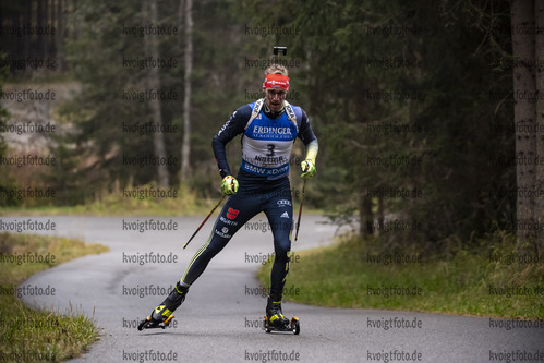 21.10.2021, xkvx, Biathlon Training Antholz-Anterselva, v.l. Johannes Kuehn (Germany)  