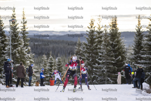 13.11.2021, xkvx, Season Opening Sjusjoen - Sprint Women, v.l. Karoline Erdal (Norway)  