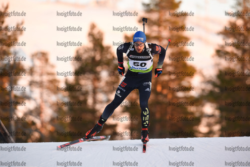 25.11.2021, xetx, Biathlon IBU Cup Idre, Sprint Men, v.l. David Zobel (GER)