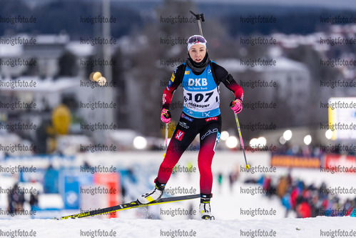 27.11.2021, xkvx, Biathlon IBU World Cup Oestersund, Individual Women, v.l. Emilie Aagheim Kalkenberg (Norway) in aktion / in action competes