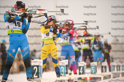 28.11.2021, xetx, Biathlon IBU Cup Idre, Pursuit Women, v.l. Paula Botet (FRANCE), Elisabeth Hoegberg (SWEDEN)