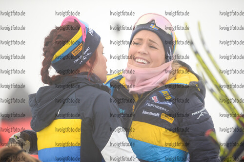 28.11.2021, xetx, Biathlon IBU Cup Idre, Pursuit Women, v.l. Elisabeth Hoegberg (SWEDEN), Ingela Andersson (SWEDEN)