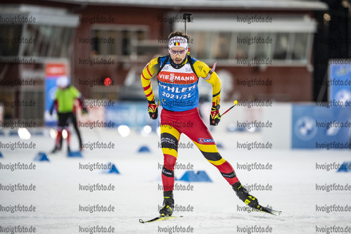 01.12.2021, xkvx, Biathlon IBU World Cup Oestersund, Training Women and Men, v.l. Tom Lahaye-Goffart (Belgium) in aktion / in action competes