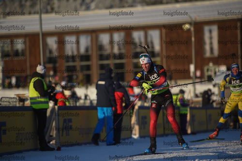 01.12.2021, xetx, Biathlon IBU Cup Sjusjoen, Super Sprint Men, v.l. Erlend Bjoentegaard (NORWAY)  / 