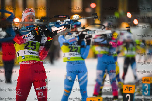 01.12.2021, xetx, Biathlon IBU Cup Sjusjoen, Super Sprint Women, v.l. Katharina Innerhofer (AUSTRIA)  / 