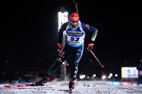 02.12.2021, xkvx, Biathlon IBU World Cup Oestersund, Sprint Men, v.l. Roman Rees (Germany) in aktion / in action competes