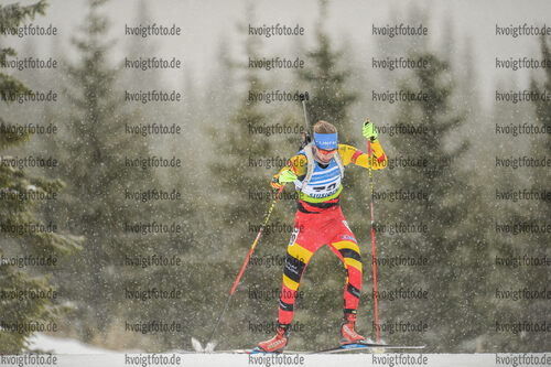03.12.2021, xetx, Biathlon IBU Cup Sjusjoen, Sprint Men, v.l. Marek Mackels (BELGIUM)  / 