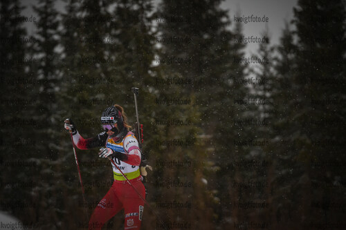 03.12.2021, xetx, Biathlon IBU Cup Sjusjoen, Sprint Women, v.l. Anna Gandler (AUSTRIA)  / 