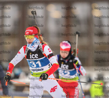 04.12.2021, xetx, Biathlon IBU Cup Sjusjoen, Mass Start Women, v.l. Magda Piczura (POLAND)  / 