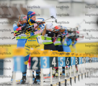 04.12.2021, xetx, Biathlon IBU Cup Sjusjoen, Mass Start Women, v.l. Sara Andersson (SWEDEN)  / 