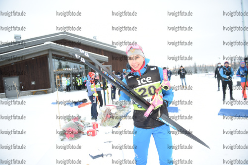 04.12.2021, xetx, Biathlon IBU Cup Sjusjoen, Mass Start Women, v.l. Ekaterina Noskova (RUSSIA)  / 
