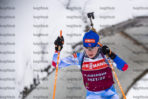 09.12.2021, xkvx, Biathlon IBU World Cup Hochfilzen, Training Women and Men, v.l. Paulina Fialkova (Slovakia) in aktion / in action competes