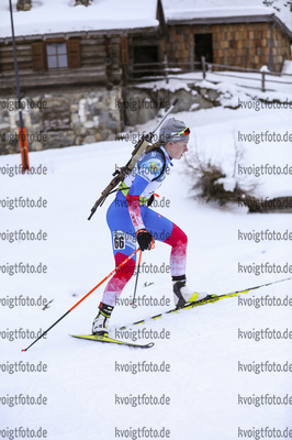10.12.2021, xmcx, Biathlon IBU Junior Cup Martell, Individual Women, v.l. Anastasiia Zenova (Russia)  / 