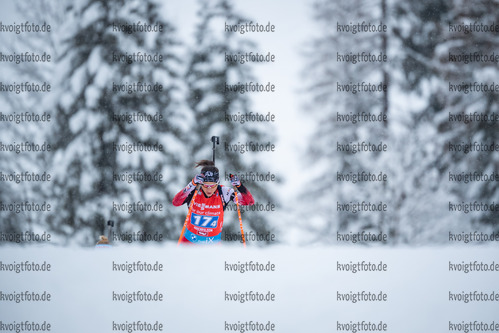 11.12.2021, xkvx, Biathlon IBU World Cup Hochfilzen, Relay Women, v.l. Christina Rieder (Austria) in aktion / in action competes