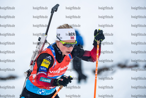 11.12.2021, xkvx, Biathlon IBU World Cup Hochfilzen, Relay Women, v.l. Tiril Eckhoff (Norway) in aktion / in action competes