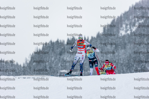 11.12.2021, xljkx, Cross Country FIS World Cup Davos, Women Sprint Final, v.l. Maja Dahlqvist (Sweden), Lotta Udnes Weng (Norway)  / 