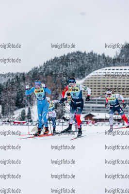 11.12.2021, xljkx, Cross Country FIS World Cup Davos, Women Sprint Final, v.l. Tiril Udnes Weng (Norway), Greta Laurent (Italy)  / 