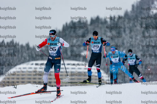 11.12.2021, xljkx, Cross Country FIS World Cup Davos, Men Sprint Final, v.l. Haavard Solaas Taugboel (Norway), Tomas Kalivoda (Czechia)  / 
