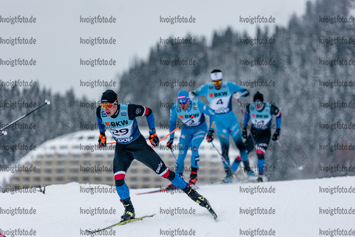 11.12.2021, xljkx, Cross Country FIS World Cup Davos, Men Sprint Final, v.l. Tomas Kalivoda (Czechia), Richard Jouve (France), Federico Pellegrino (Italy)  / 