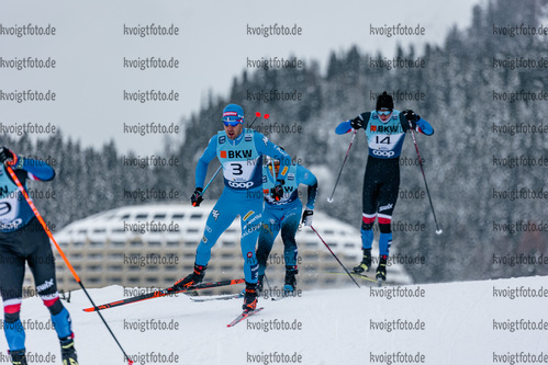 11.12.2021, xljkx, Cross Country FIS World Cup Davos, Men Sprint Final, v.l. Federico Pellegrino (Italy), Ondrej Cerny (Czechia)  / 