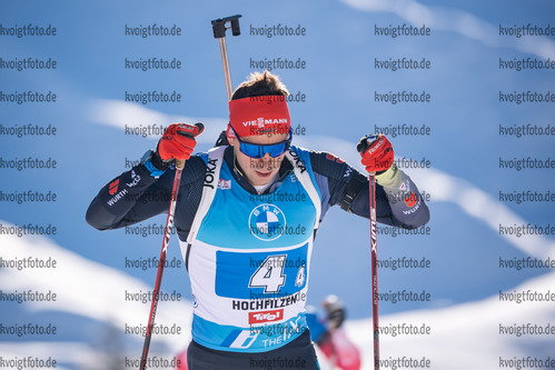 12.12.2021, xkvx, Biathlon IBU World Cup Hochfilzen, Relay Men, v.l. Philipp Nawrath (Germany) in aktion / in action competes