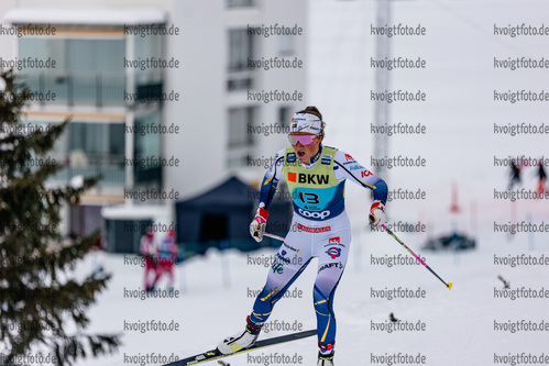 12.12.2021, xljkx, Cross Country FIS World Cup Davos, 10km Women, v.l. Moa Lundgren (Sweden)  / 