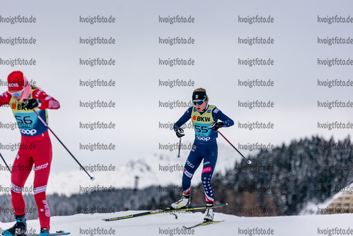 12.12.2021, xljkx, Cross Country FIS World Cup Davos, 10km Women, v.l. Novie Mccabe (United States of America)  / 