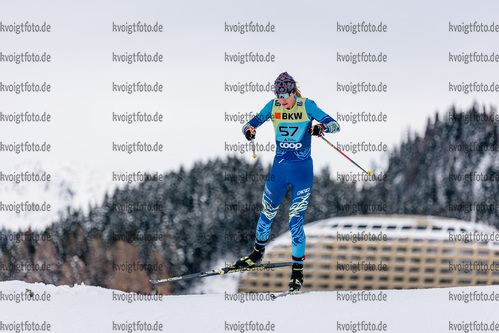12.12.2021, xljkx, Cross Country FIS World Cup Davos, 10km Women, v.l. Valeriya Tyuleneva (Kazakhstan)  / 