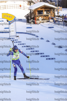 12.12.2021, xmcx, Biathlon IBU Junior Cup Martell, Relay Men, v.l. Ankhbold Boldbaatar (Mongolia)  /