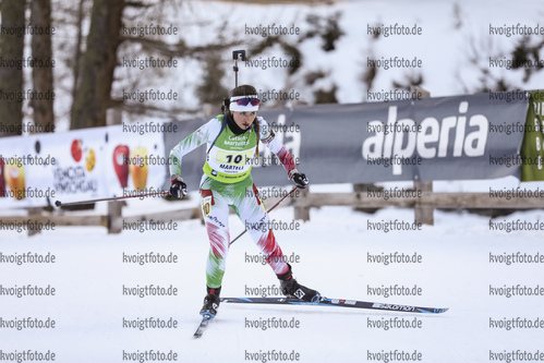 12.12.2021, xmcx, Biathlon IBU Junior Cup Martell, Relay Women, v.l. Lora Radkovska (Bulgaria)  /