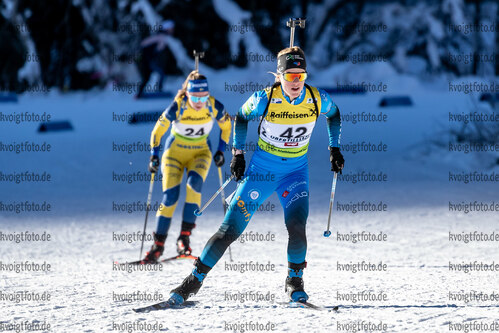 16.12.2021, xlukx, Biathlon IBU Cup Obertilliach, Individual Women, v.l. Sophie Chauveau (France)  / 