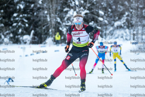 16.12.2021, xlukx, Biathlon IBU Cup Obertilliach, Individual Men, v.l. Johannes Dale (Norway)  / 