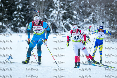 16.12.2021, xlukx, Biathlon IBU Cup Obertilliach, Individual Men, v.l. Emilien Claude (France)  / 