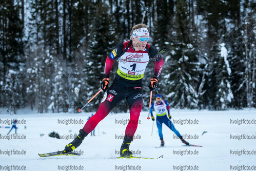16.12.2021, xlukx, Biathlon IBU Cup Obertilliach, Individual Men, v.l. Johannes Dale (Norway)  / 