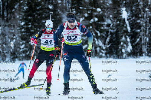 16.12.2021, xlukx, Biathlon IBU Cup Obertilliach, Individual Men, v.l. Marco Gross (Germany)  / 
