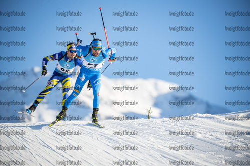 17.12.2021, xkvx, Biathlon IBU World Cup Le Grand Bornand, Sprint Men, v.l. Thomas Bormolini (Italy) in aktion / in action competes