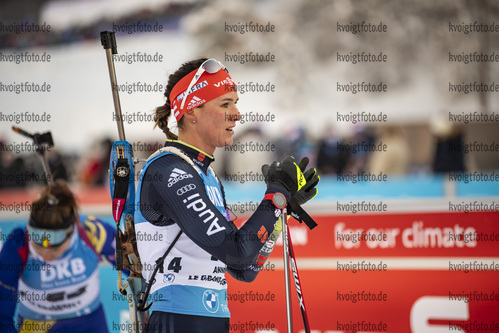 18.12.2021, xkvx, Biathlon IBU World Cup Le Grand Bornand, Pursuit Women, v.l. Denise Herrmann (Germany) nach dem Wettkampf / after the competition