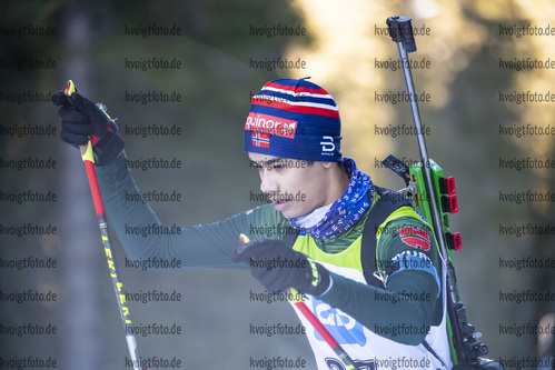 18.12.2021, xsoex, Biathlon Alpencup Pokljuka, Sprint Men, v.l. Joe Benedict Bretschneider (Germany)  / 