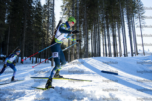 18.12.2021, xsoex, Biathlon Alpencup Pokljuka, Sprint Men, v.l. Michael Palicka (Germany)  / 