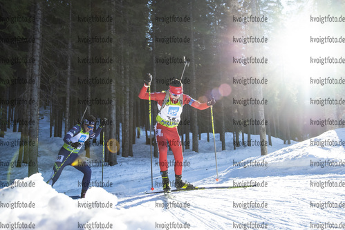 18.12.2021, xsoex, Biathlon Alpencup Pokljuka, Sprint Men, v.l. Jens Berger (Switzerland)  / 