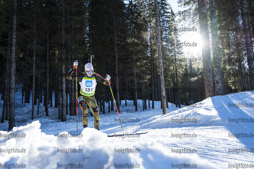 18.12.2021, xsoex, Biathlon Alpencup Pokljuka, Sprint Men, v.l. Johan Mathis Werner (Germany)  / 