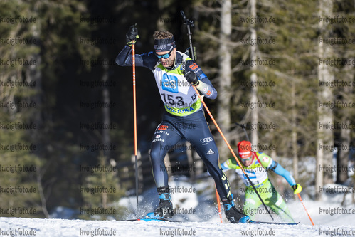 18.12.2021, xsoex, Biathlon Alpencup Pokljuka, Sprint Men, v.l. Dominic Schmuck (Germany)  / 