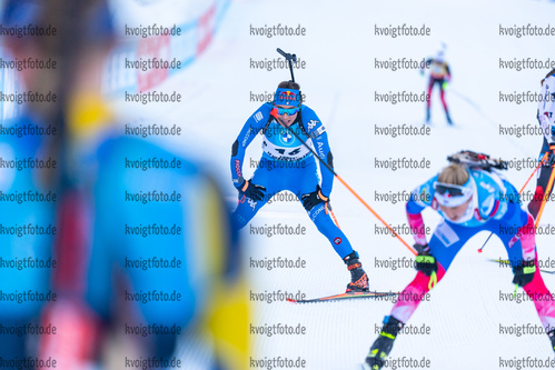 19.12.2021, xkvx, Biathlon IBU World Cup Le Grand Bornand, Mass Start Women, v.l. Dorothea Wierer (Italy) nach dem Wettkampf / after the competition