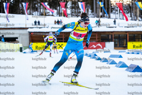19.12.2021, xlukx, Biathlon IBU Cup Obertilliach, Single Mixed Relay, v.l. Lou Jeanmonnot (FRA)  / Lou Jeanmonnot of France