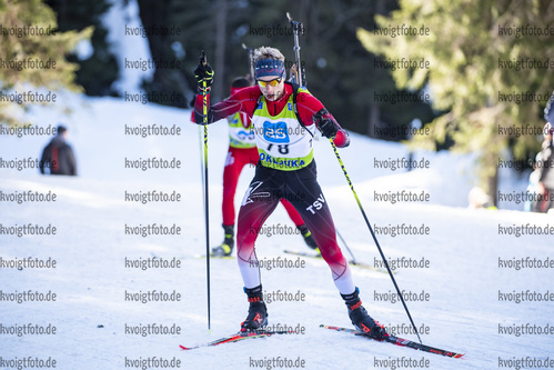 19.12.2021, xsoex, Biathlon Alpencup Pokljuka, Sprint Men, v.l. Paul Ritter  (Austria)  / 