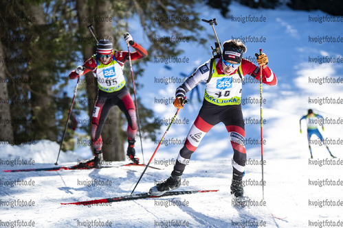 19.12.2021, xsoex, Biathlon Alpencup Pokljuka, Sprint Men, v.l. Paul Jennewein  (Austria), Daniel Glasser  (Austria)  / 