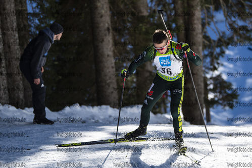 19.12.2021, xsoex, Biathlon Alpencup Pokljuka, Sprint Men, v.l. Felix Messerschmidt  (Germany)  / 