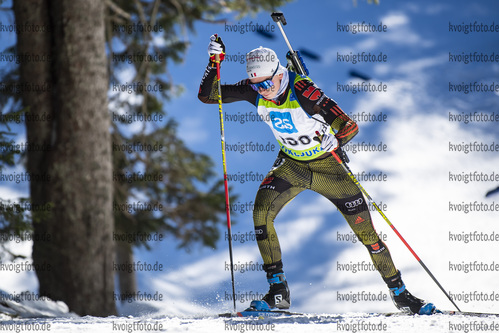 19.12.2021, xsoex, Biathlon Alpencup Pokljuka, Sprint Men, v.l. Johan Mathis Werner  (Germany)  / 
